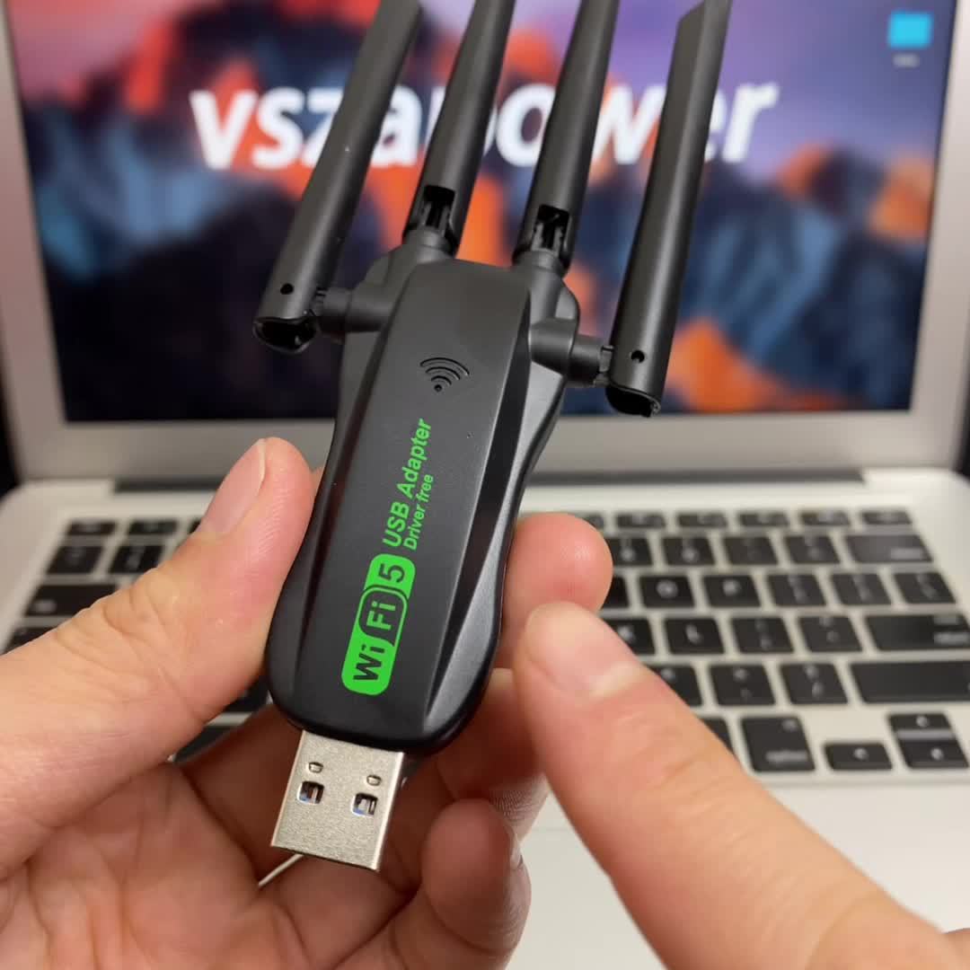 Wireless Network Card, 1300M, Dual-Band Concurrent 5.8G/2.4G, High-Speed Internet, Stable Connection, No Drivers Needed,_voghion.com