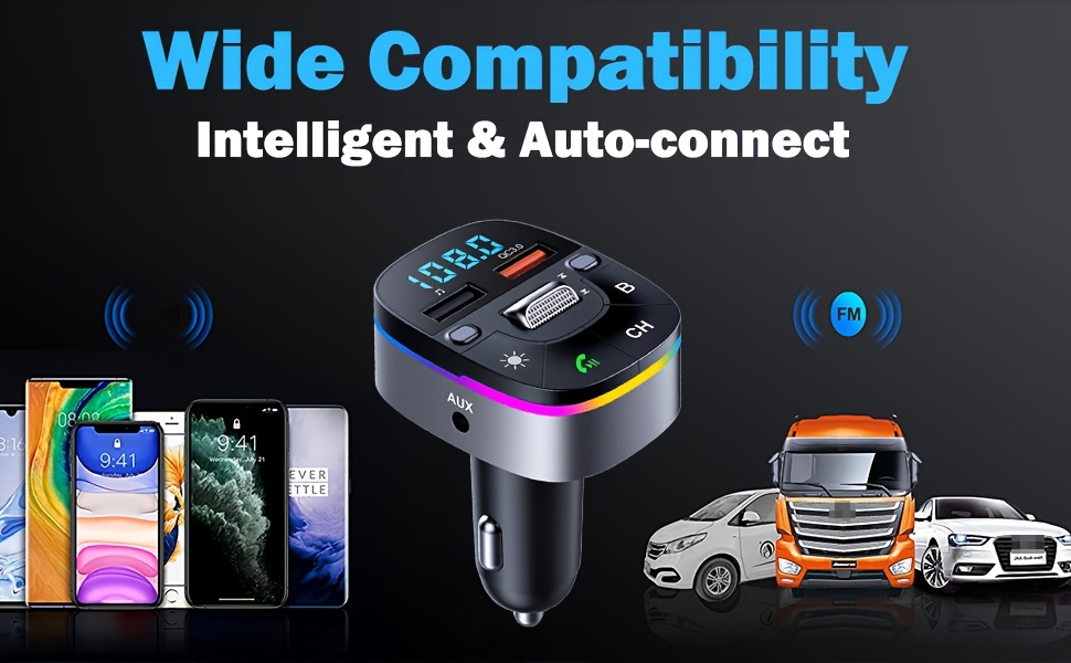 Fm Transmitter Für Das Auto Bluetooth Wireless Audio Empfänger_voghion.com