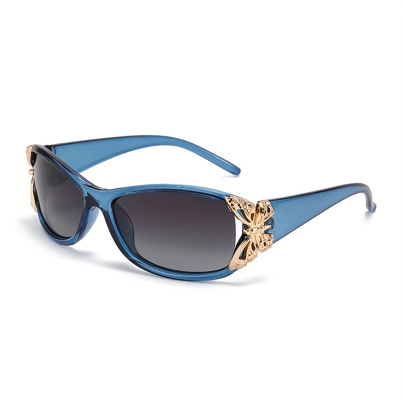 Y2K Polarisierte Schmetterlings-Sonnenbrille für Damen, Vintage, umlaufender Sonnenschutz zum Autofahren, Strandparty_voghion.com