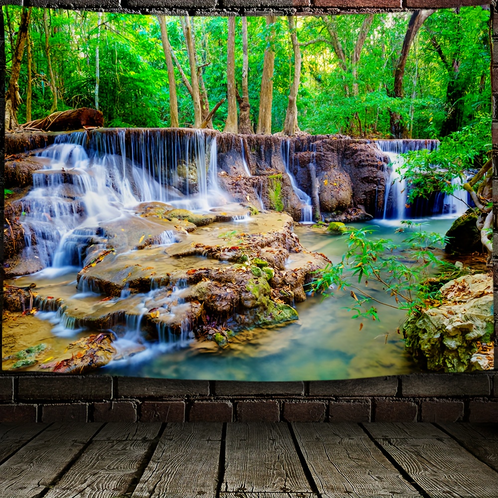 1pc Forest Print Tapestry, Wall Hanging Peach Skin Tapestry For Living Room Bedroom Dorm Room Decor Home Decor, With Free Installation Package_voghion.com