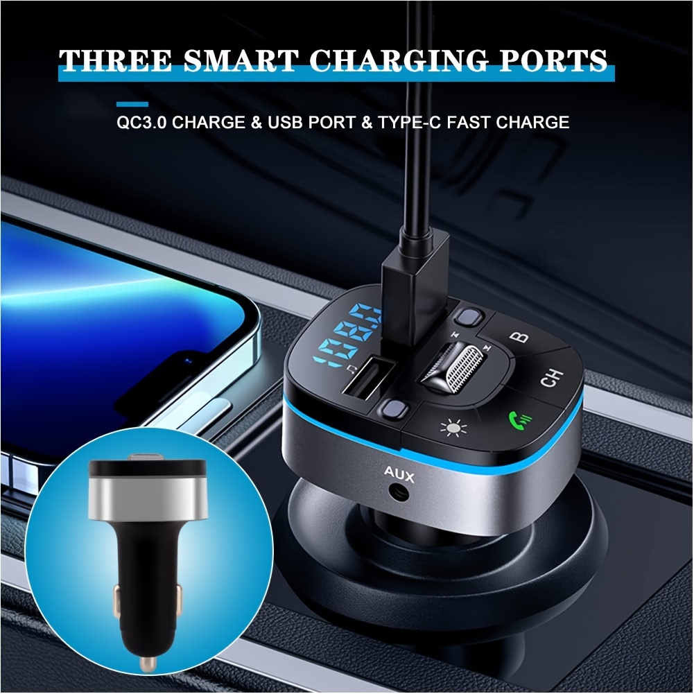 Fm Transmitter Für Das Auto Bluetooth Wireless Audio Empfänger_voghion.com