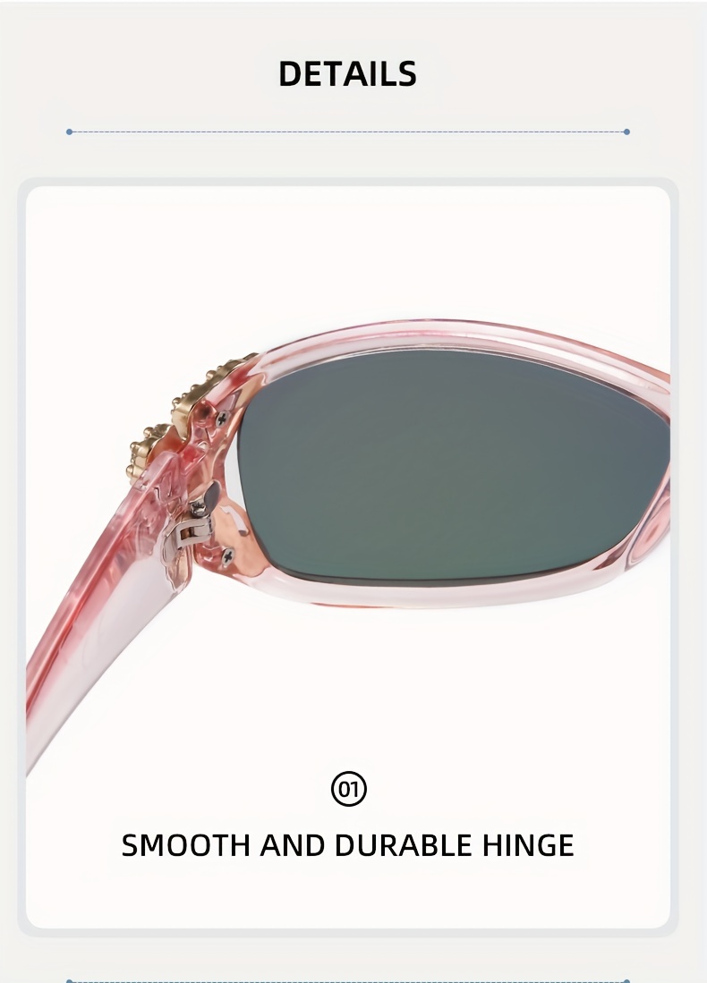 Y2K Polarisierte Schmetterlings-Sonnenbrille für Damen, Vintage, umlaufender Sonnenschutz zum Autofahren, Strandparty_voghion.com