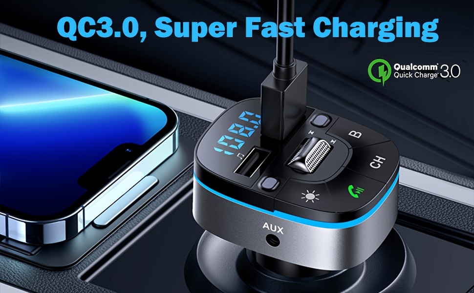 Fm Transmitter Für Das Auto Bluetooth Wireless Audio Empfänger_voghion.com