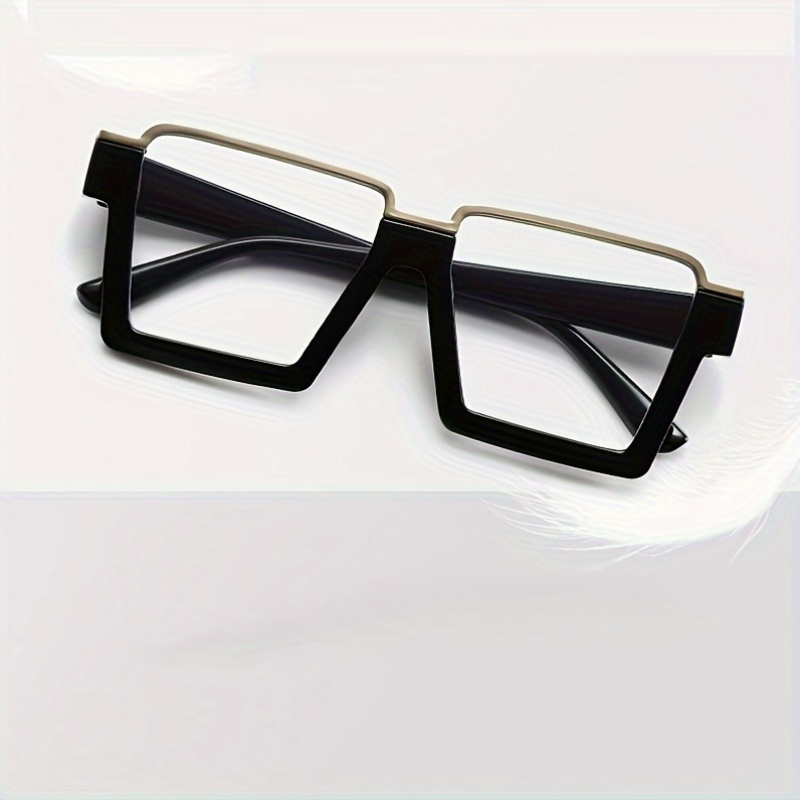 Occhiali da vista quadrati vintage con montatura completa, anti-appannamento, occhiali alla moda alla moda con lenti in resina e materiale misto_voghion.com