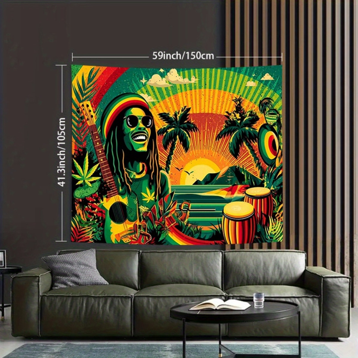 Plane Reggae Music Culture Super Large Size Backdrop Banner Party Banner Backdrop Studio Wall Decoration For Living Room, Bedroom,Birthday Anniversary_voghion.com