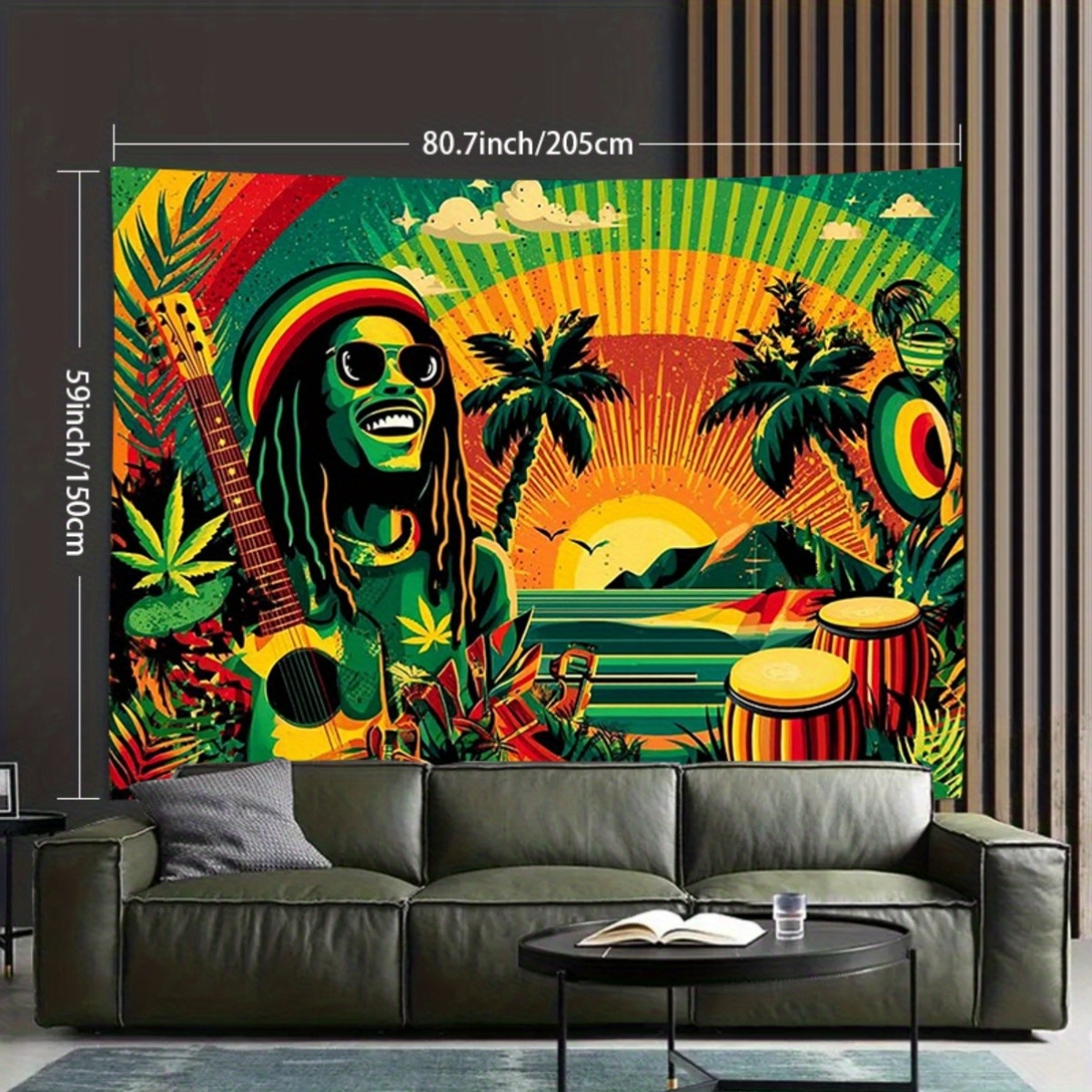 Plane Reggae Music Culture Super Large Size Backdrop Banner Party Banner Backdrop Studio Wall Decoration For Living Room, Bedroom,Birthday Anniversary_voghion.com