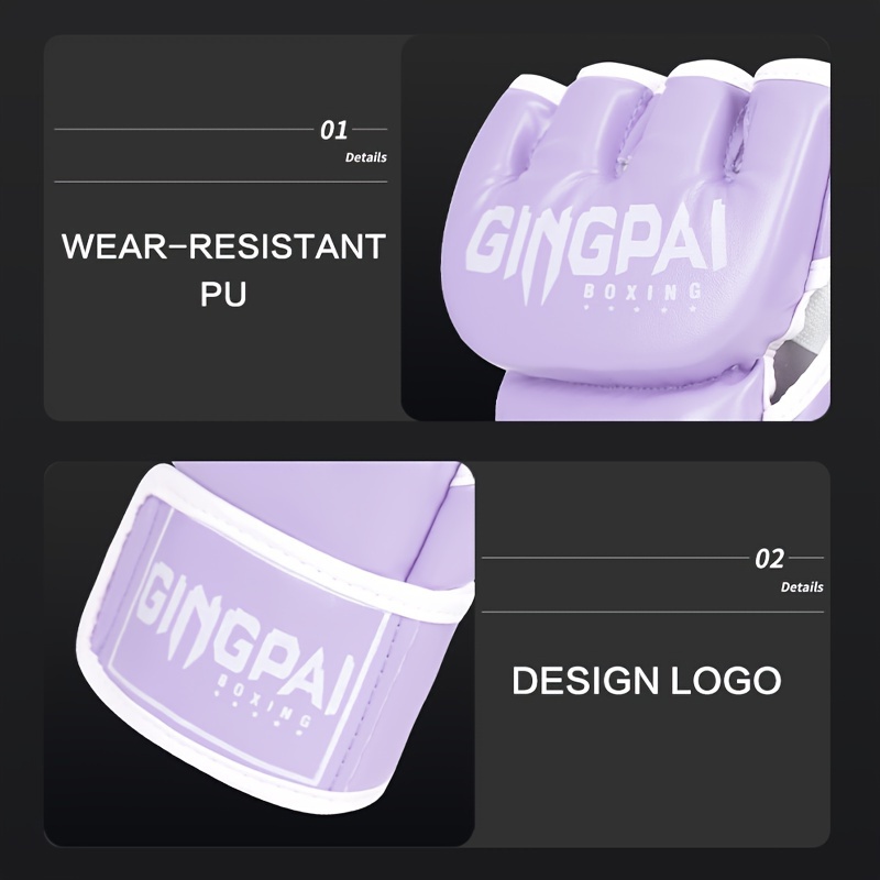 Boxing Gloves Scattered Finger Gloves Adult Men's And Women's Half Finger Training Professional Boxing Gloves_voghion.com