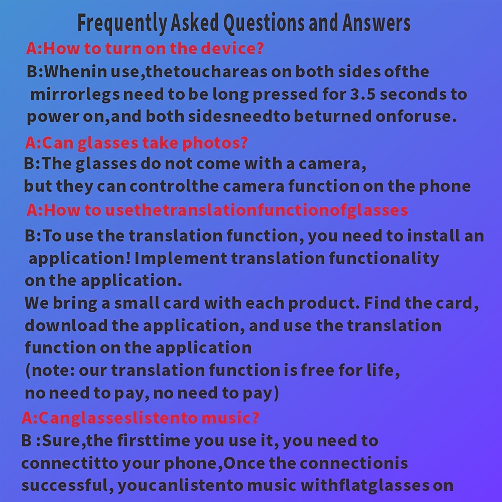 Ai Smart Audio Glasses With Multi Language Translation Speaker_voghion.com