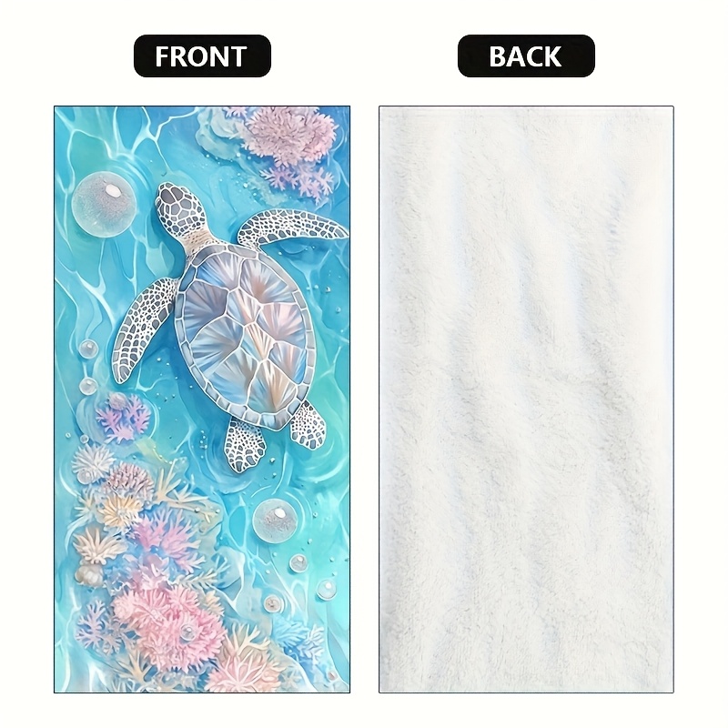 Sand Free Lightweight Extra Large Microfiber Beach Towel Quick Dry Super Absorbent Tropical Sea Turtle Coral Reef Perfect Birthday Valentine Gift_voghion.com