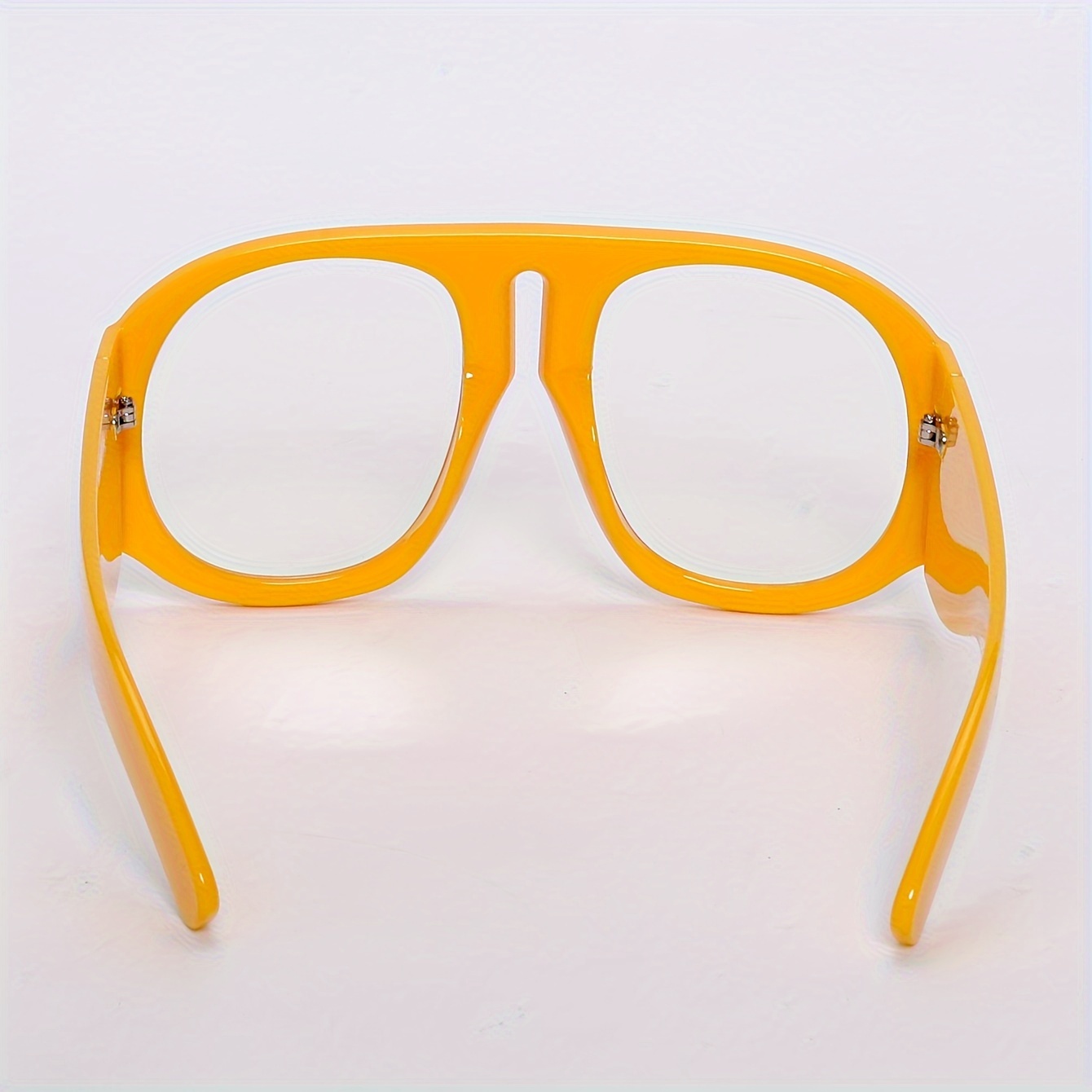 Ochelari de soare cu ramă ovală din PC, stil vintage, cu ramă completă - Ochelari unisex la modă, streetwear, cu balamale metalice, fără sticlă_voghion.com