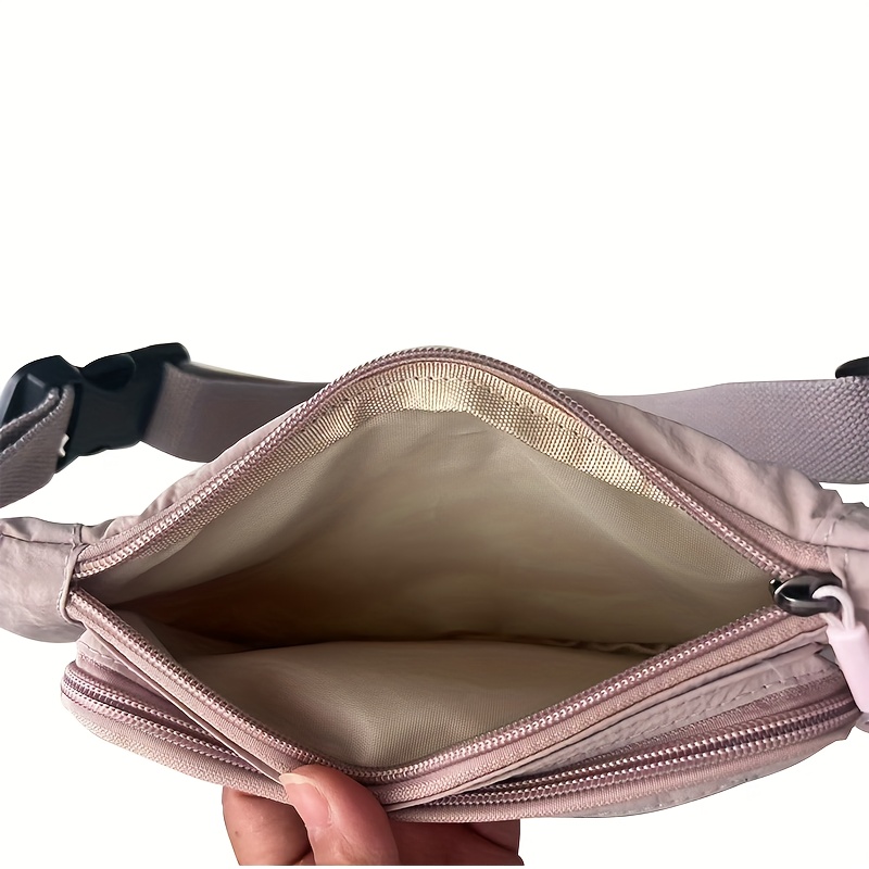 Unisex Canvas Multi Zipper Fanny Pack Adjustable Waist Belt Bag Outdoor Sports Casual Travel Crossbody Hip Sling Pouch_voghion.com