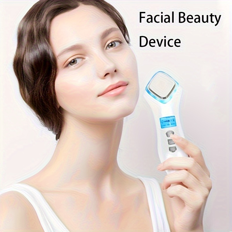 [Rechargeable Massager] Rechargeable Hot Cold Massager Portable LED Display Cleansing And Massaging With USB Charging,_voghion.com