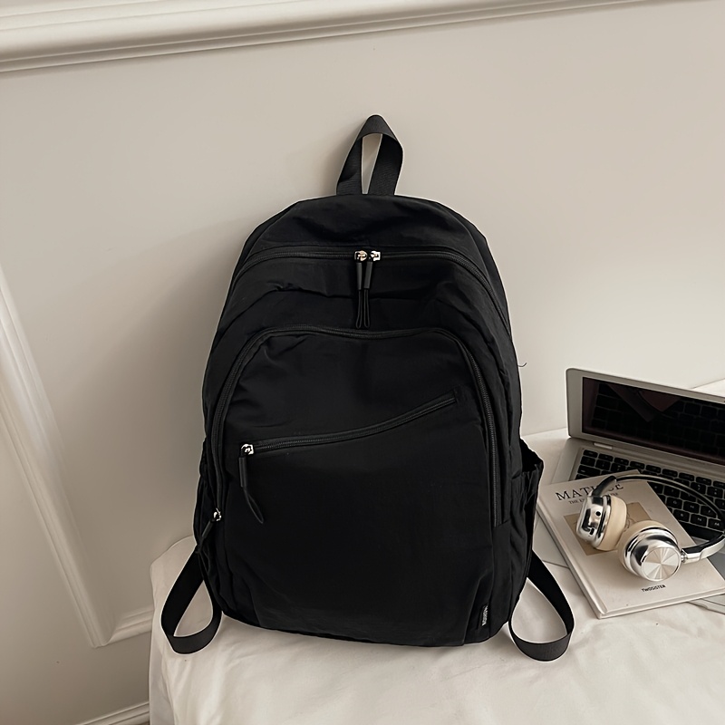 Leichter Damenrucksack aus knitterfreiem Nylon mit großem Fassungsvermögen und mehreren Fächern – ideal als Laptop-Rucksack, Tagesrucksack, Freizeitrucksack, Reiserucksack, Schulrucksack oder Schultertasche._voghion.com