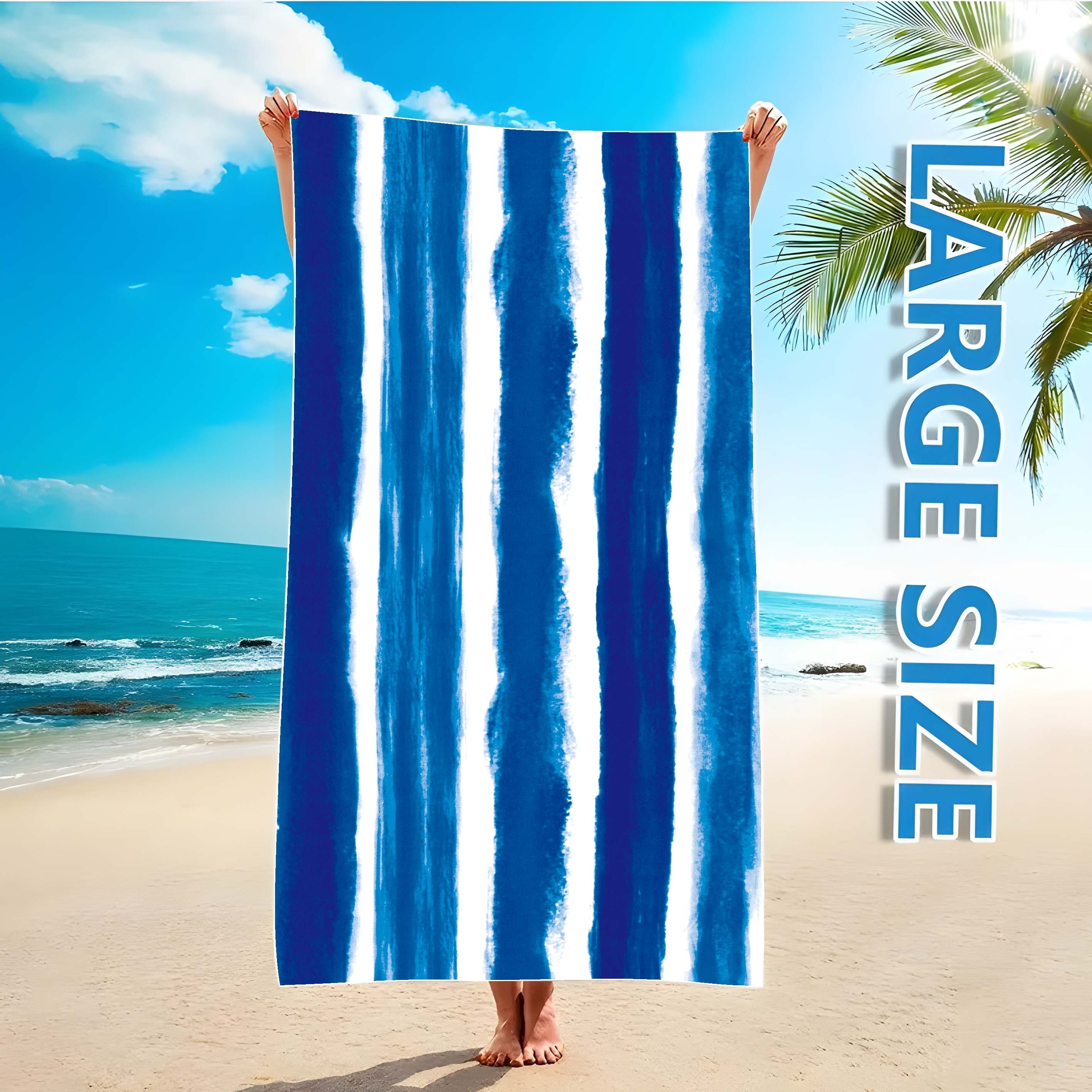 Lot de 14 motifs en microfibre éponge surdimensionnée pour la piscine, la plage, le camping, les voyages, la natation et le yoga. Idéal pour le corps et les femmes._voghion.com