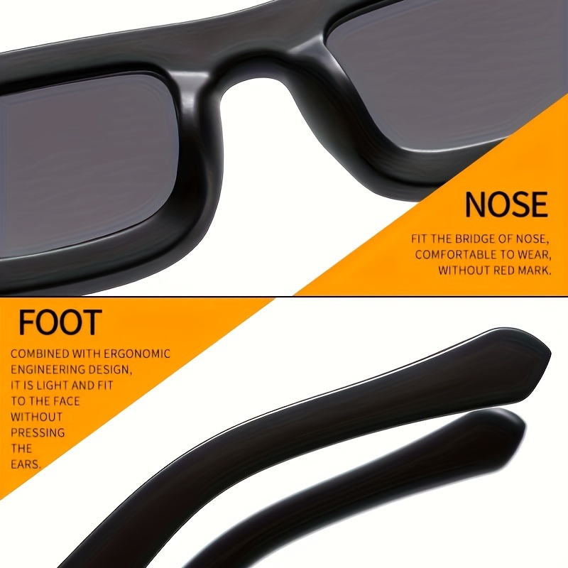 Occhiali da sole rettangolari piccoli da donna e da uomo, antiriflesso, alla moda, sportivi, per feste in spiaggia, lenti sfumate_voghion.com