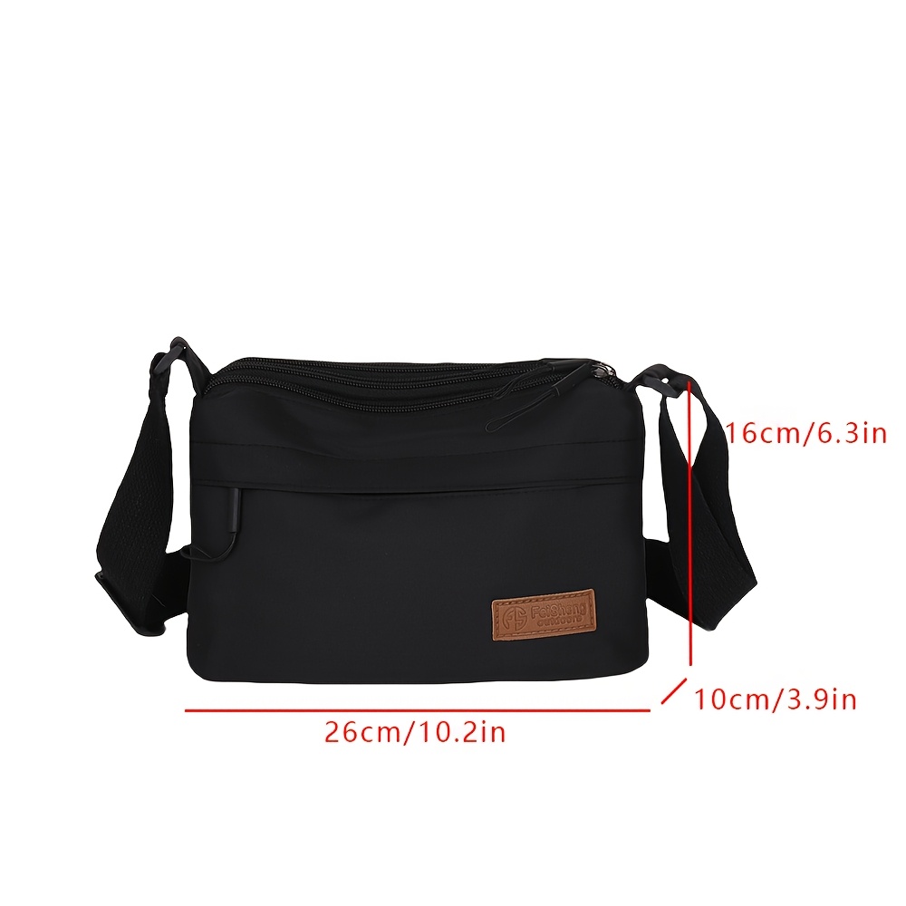 Minimalist Daily Commute Sling Bag Multi-Zipper Pocket Casual Crossbody Purse Lightweight Outdoor Travel Shoulder Handbag_voghion.com