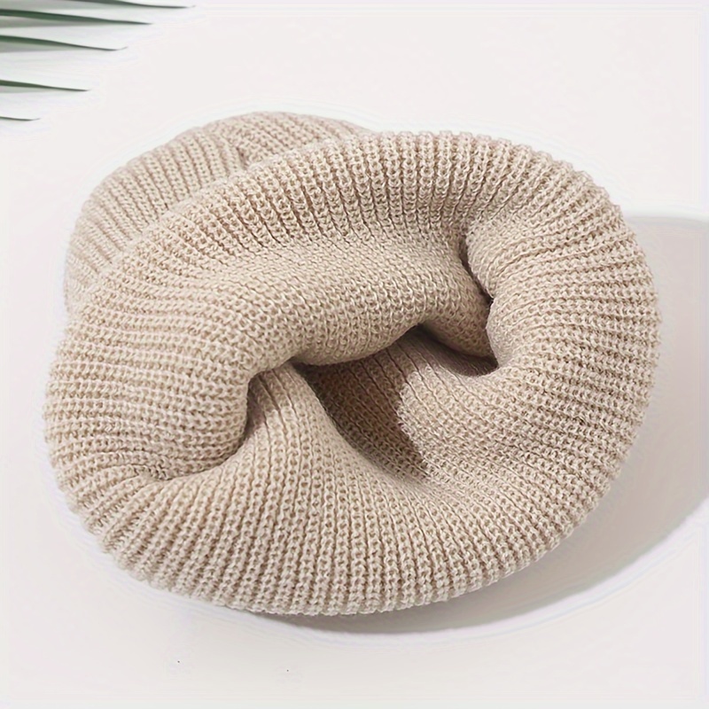 1PCS Black Warm Elastic, Lightweight Soft Hat, Simple Breathable Knit Hat Autumn And Winter, Suitable For Daily Wear,_voghion.com