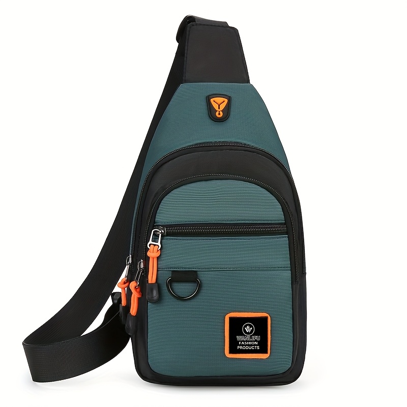 Modische Brusttasche, leichte Umhängetasche aus Nylonstoff, trendige, lässige Hüfttasche, geeignet für Ausflüge und_voghion.com