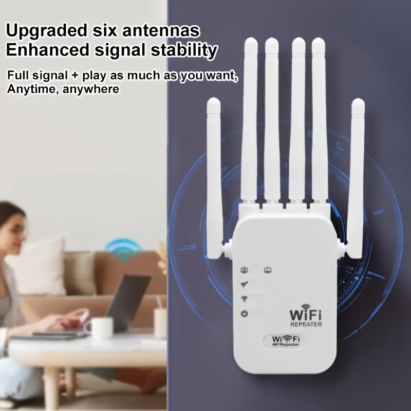 OEKE-WIFI Extender Booster-Ripetitore WIFI 2.4G, Amplificatore di segnale con 6 porte per antenne-Rete wireless domestica a lunga distanza_voghion.com
