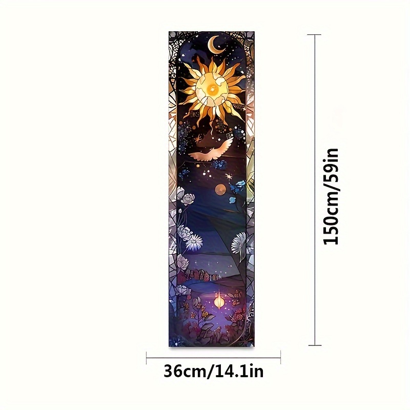 1pc Sun Moon Yoga Tapestry, Wall Hanging Meditation Yoga Mat Floral Starry Sky Tapestry Living Room Bedroom Dorm Decor Home Decoration_voghion.com