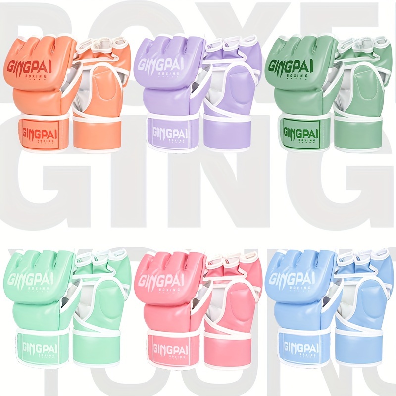 Boxing Gloves Scattered Finger Gloves Adult Men's And Women's Half Finger Training Professional Boxing Gloves_voghion.com