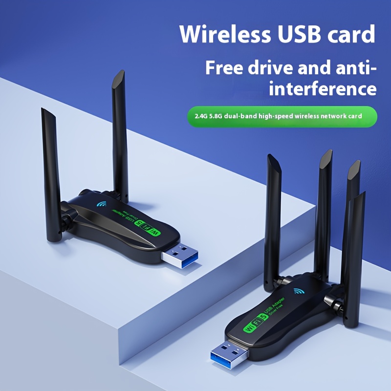 Wireless Network Card, 1300M, Dual-Band Concurrent 5.8G/2.4G, High-Speed Internet, Stable Connection, No Drivers Needed,_voghion.com