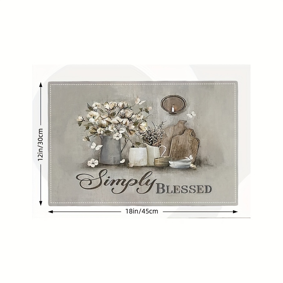 4- oder 6-teiliges Set christlicher Vintage-Vasen-Platzsets, geeignet für Küche, Restaurant, Party, Innen- und Außendekoration, 30,48 x 45,72 cm_voghion.com