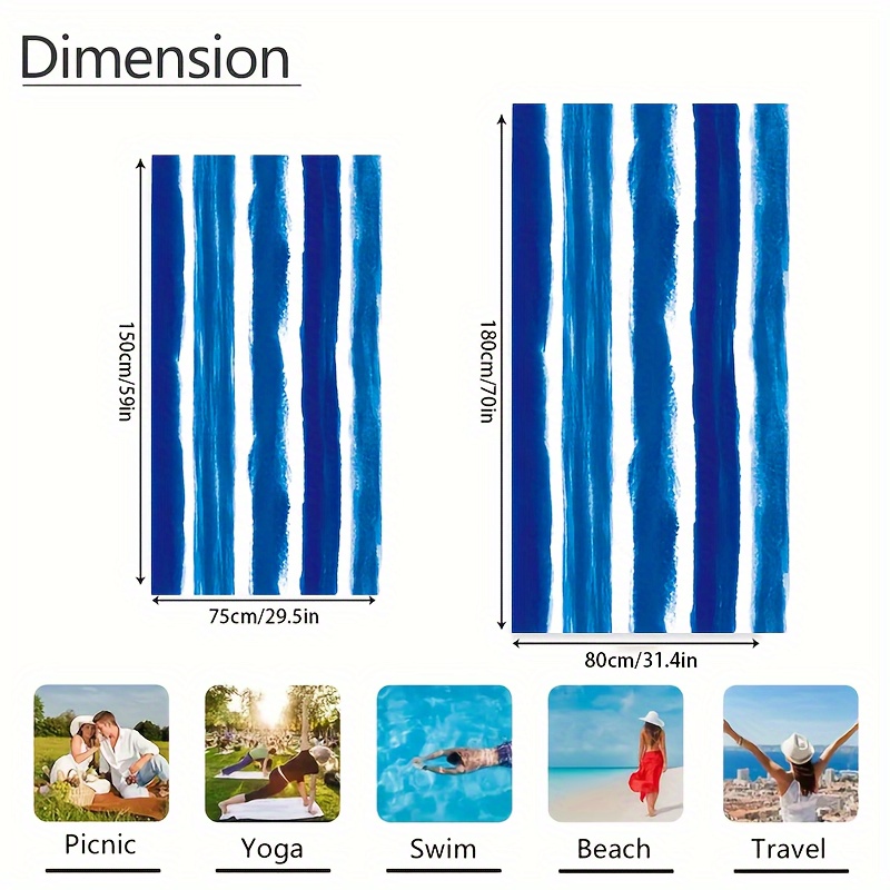 Lot de 14 motifs en microfibre éponge surdimensionnée pour la piscine, la plage, le camping, les voyages, la natation et le yoga. Idéal pour le corps et les femmes._voghion.com
