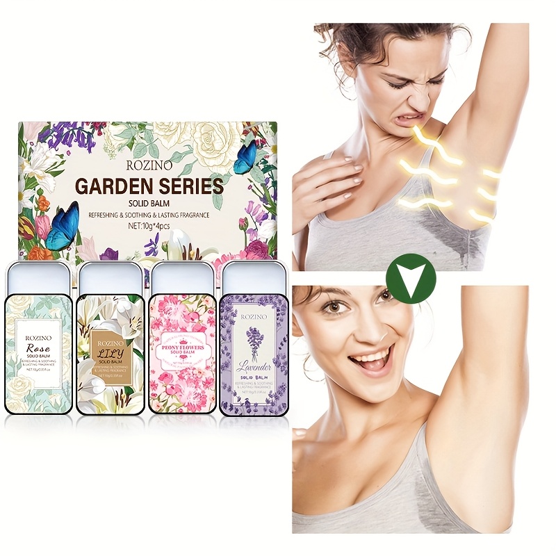 Solid Perfume Set With Floral Scents Lavender Lily Peony Rose_voghion.com