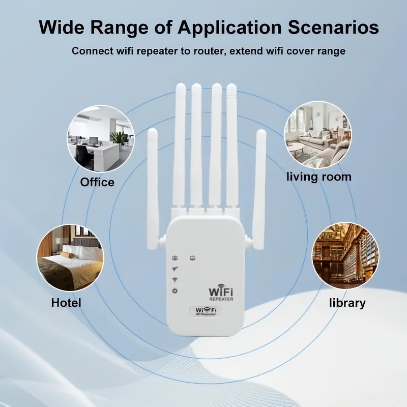 OEKE-WIFI Extender Booster-Ripetitore WIFI 2.4G, Amplificatore di segnale con 6 porte per antenne-Rete wireless domestica a lunga distanza_voghion.com