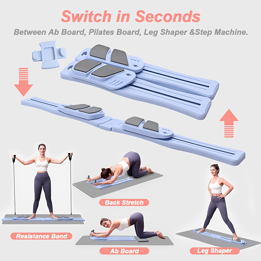 1 Multi-functional Left And Right Skis, Push And Pull To Move Abs, Legs And Arms Back And Forth. Home Fitness Equipment, Removable Combination_voghion.com