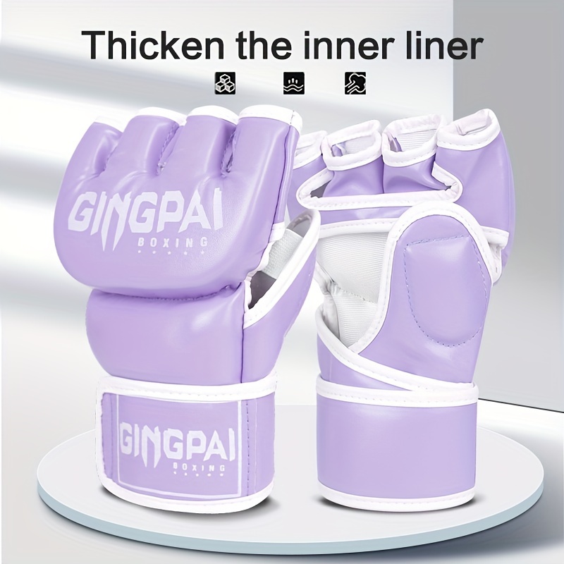 Boxing Gloves Scattered Finger Gloves Adult Men's And Women's Half Finger Training Professional Boxing Gloves_voghion.com