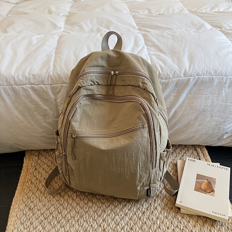 Leichter Damenrucksack aus knitterfreiem Nylon mit großem Fassungsvermögen und mehreren Fächern – ideal als Laptop-Rucksack, Tagesrucksack, Freizeitrucksack, Reiserucksack, Schulrucksack oder Schultertasche._voghion.com