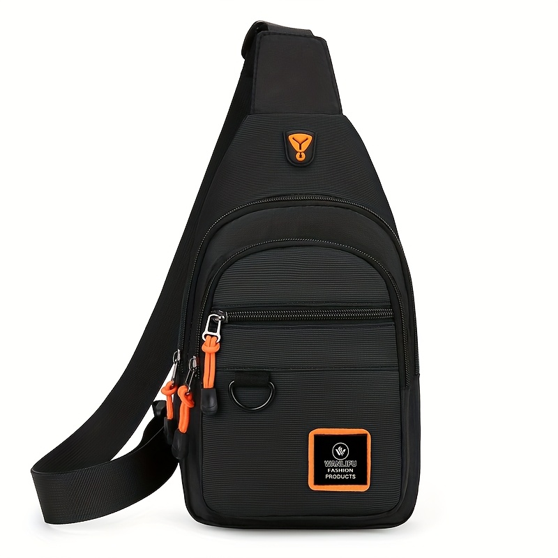 Modische Brusttasche, leichte Umhängetasche aus Nylonstoff, trendige, lässige Hüfttasche, geeignet für Ausflüge und_voghion.com