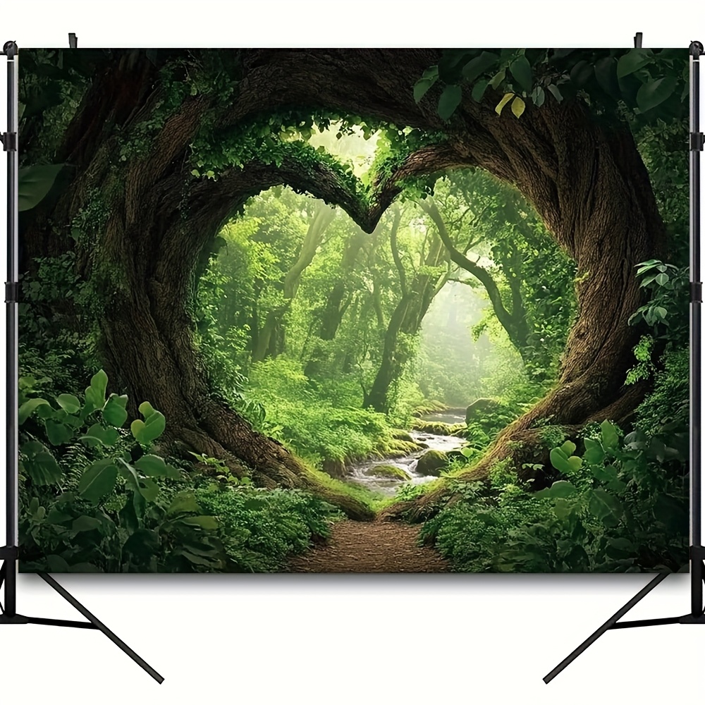 1pc, Enchanting Misty Forest Tree Tapestry, Vibrant Polyester Wall Hanging, Perfect For Living Room, Bedroom, And Dorm Room Decor_voghion.com