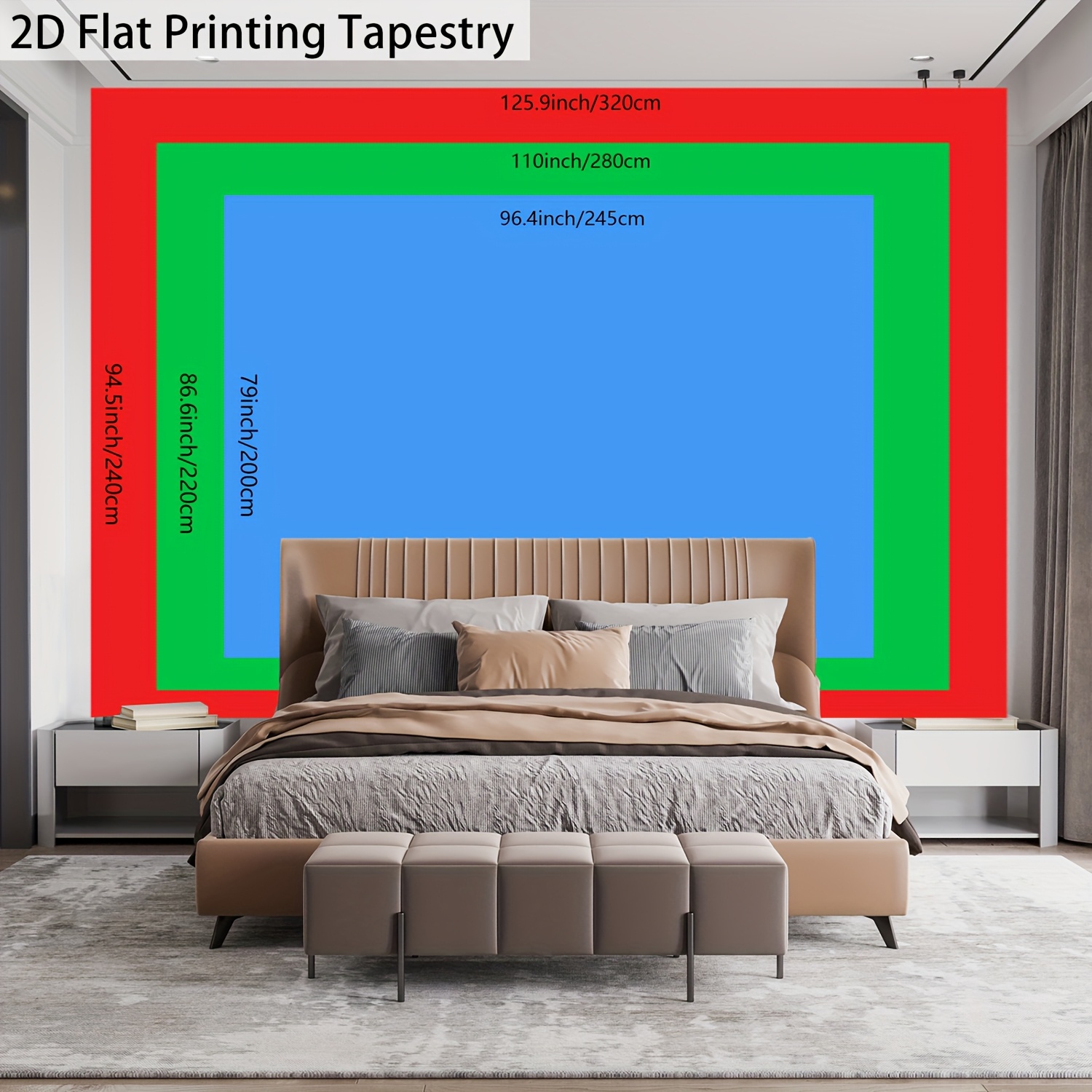 Ultra Large Size 2D Flat Printing 1pc Quiet Profound Black White Forest Aesthetic Polyester Tapestry For Home Party Decoration With Free Hanging Clips_voghion.com