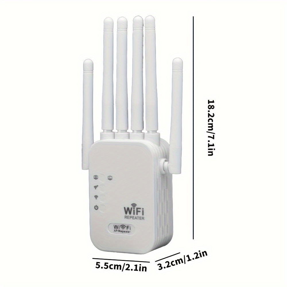 OEKE-WIFI Extender Booster-Ripetitore WIFI 2.4G, Amplificatore di segnale con 6 porte per antenne-Rete wireless domestica a lunga distanza_voghion.com
