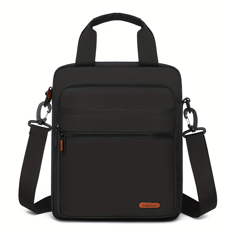 Waterdichte Oxford-aktetas voor heren, 2-in-1 handtas en crossbodytas, laptoptas met meerdere compartimenten, schoudertas voor kantoor en dagelijks gebruik._voghion.com