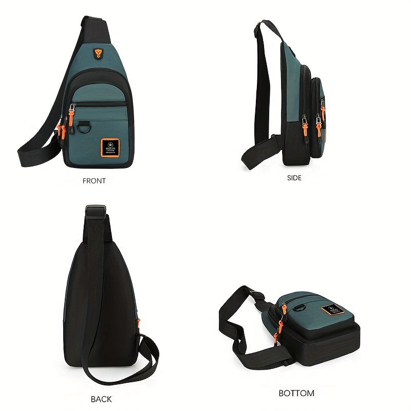 Modische Brusttasche, leichte Umhängetasche aus Nylonstoff, trendige, lässige Hüfttasche, geeignet für Ausflüge und_voghion.com