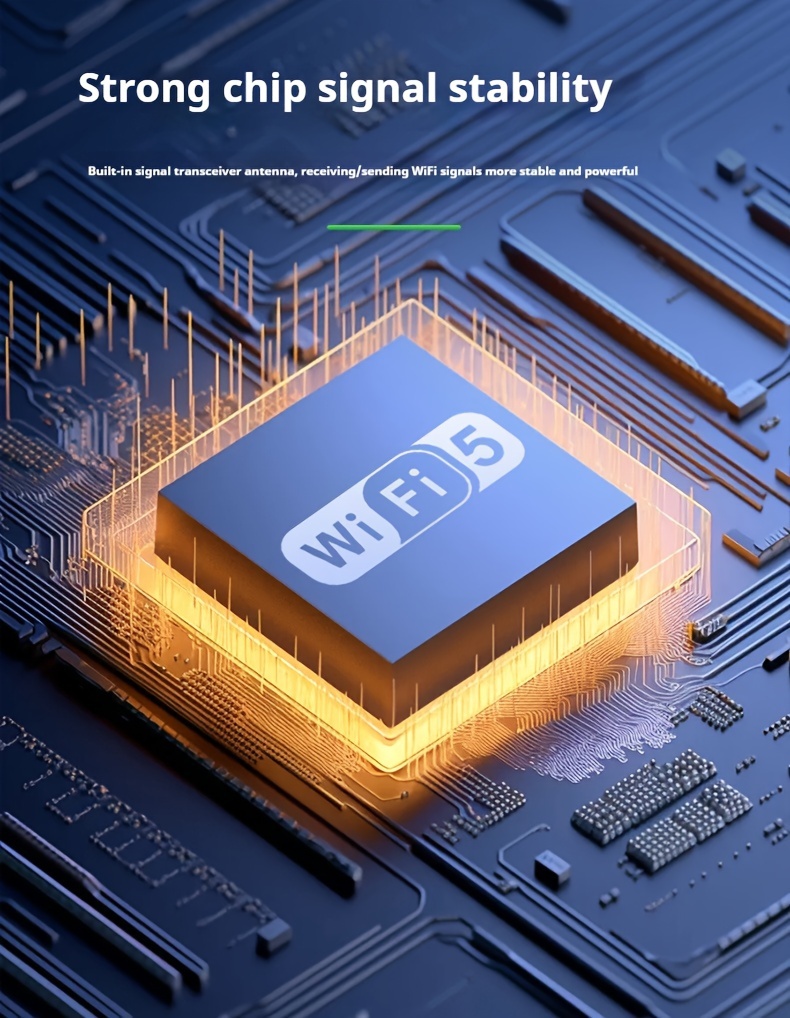 Wireless Network Card, 1300M, Dual-Band Concurrent 5.8G/2.4G, High-Speed Internet, Stable Connection, No Drivers Needed,_voghion.com