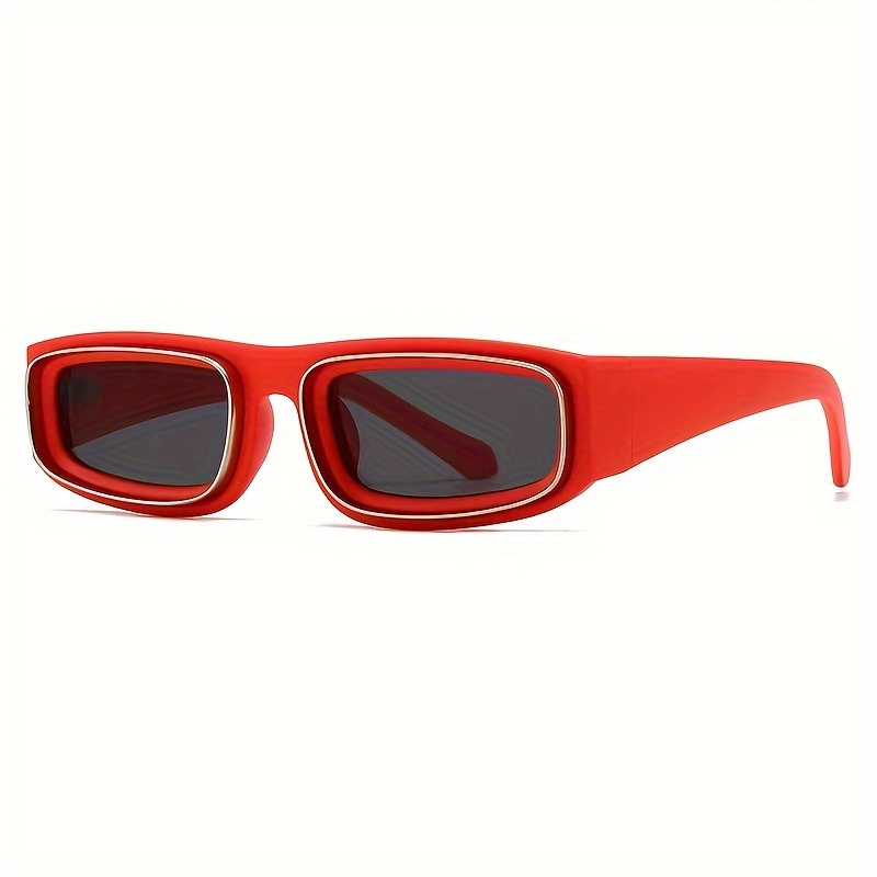 Occhiali da sole rettangolari piccoli da donna e da uomo, antiriflesso, alla moda, sportivi, per feste in spiaggia, lenti sfumate_voghion.com