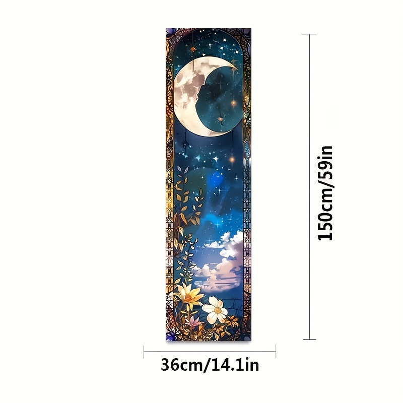 1pc Sun Moon Yoga Tapestry, Wall Hanging Meditation Yoga Mat Floral Starry Sky Tapestry Living Room Bedroom Dorm Decor Home Decoration_voghion.com