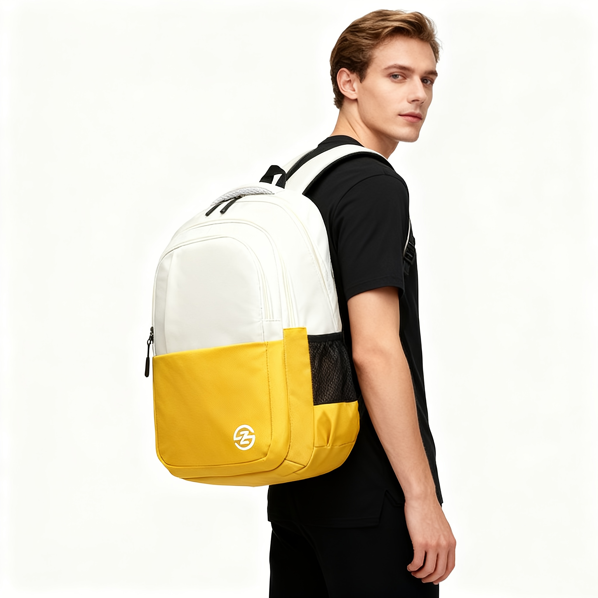 Two-tone Lightweight Travel Backpack, Large-capacity Student Schoolbag, Laptop Bag_voghion.com