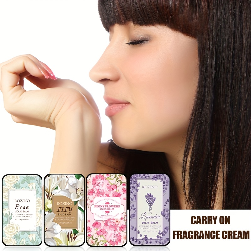 Solid Perfume Set With Floral Scents Lavender Lily Peony Rose_voghion.com