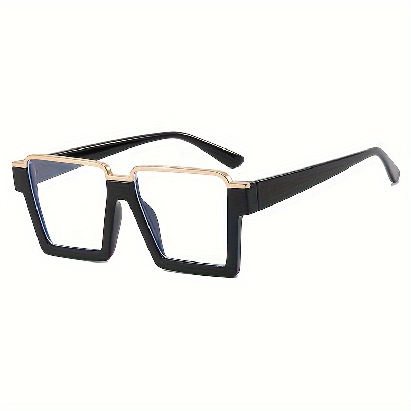 Occhiali da vista quadrati vintage con montatura completa, anti-appannamento, occhiali alla moda alla moda con lenti in resina e materiale misto_voghion.com