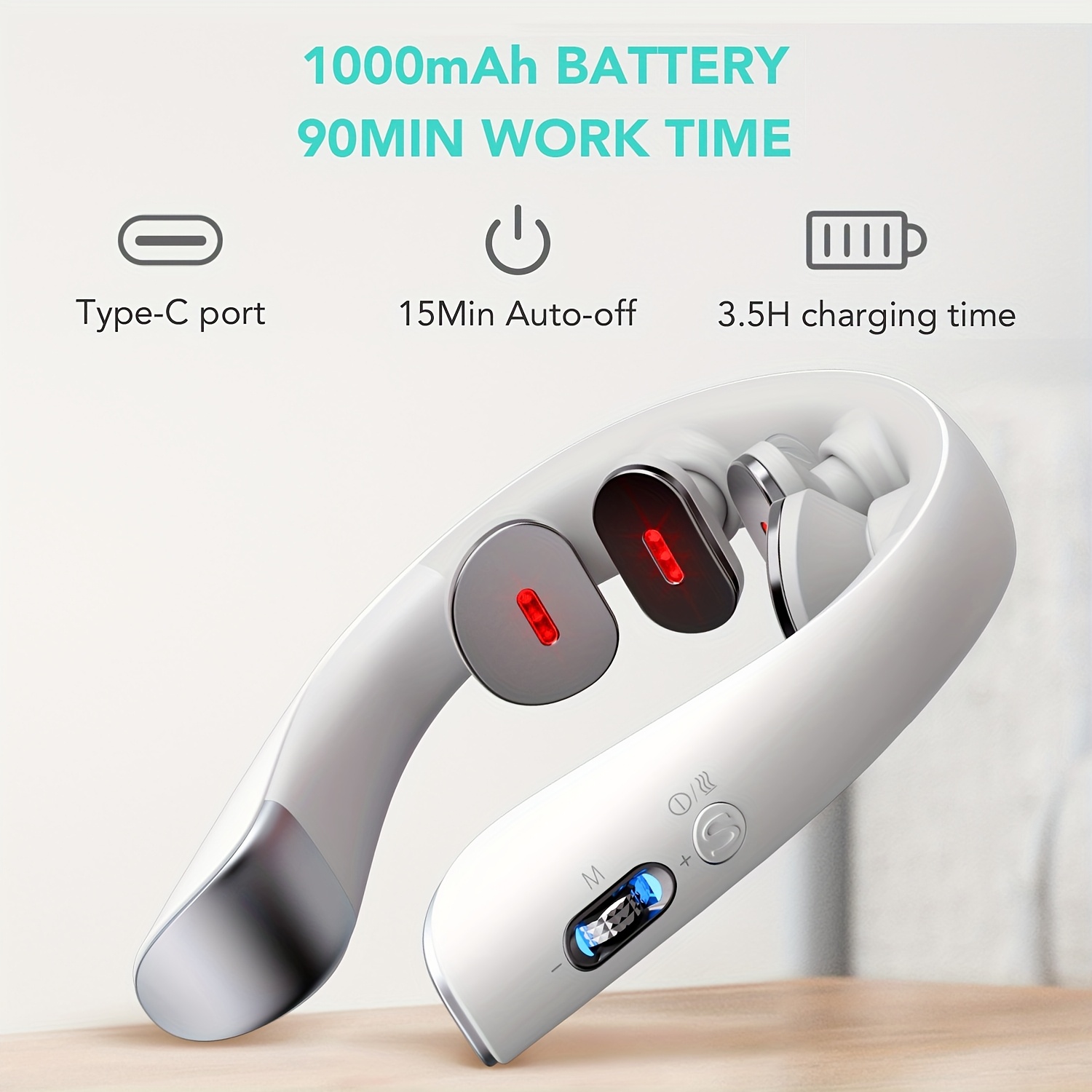 SKG K5-3PRO Neck Massager With Heat 6D Deep Tissue Kneading Cordless Portable For Shoulder Neck Pain Relief Unisex Gift_voghion.com