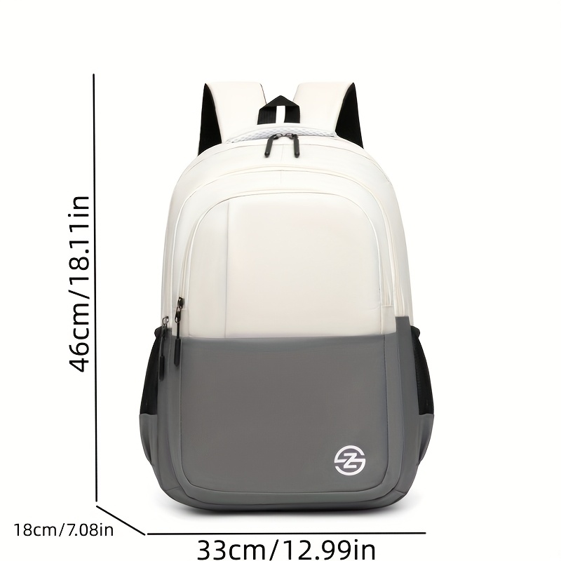 Two-tone Lightweight Travel Backpack, Large-capacity Student Schoolbag, Laptop Bag_voghion.com