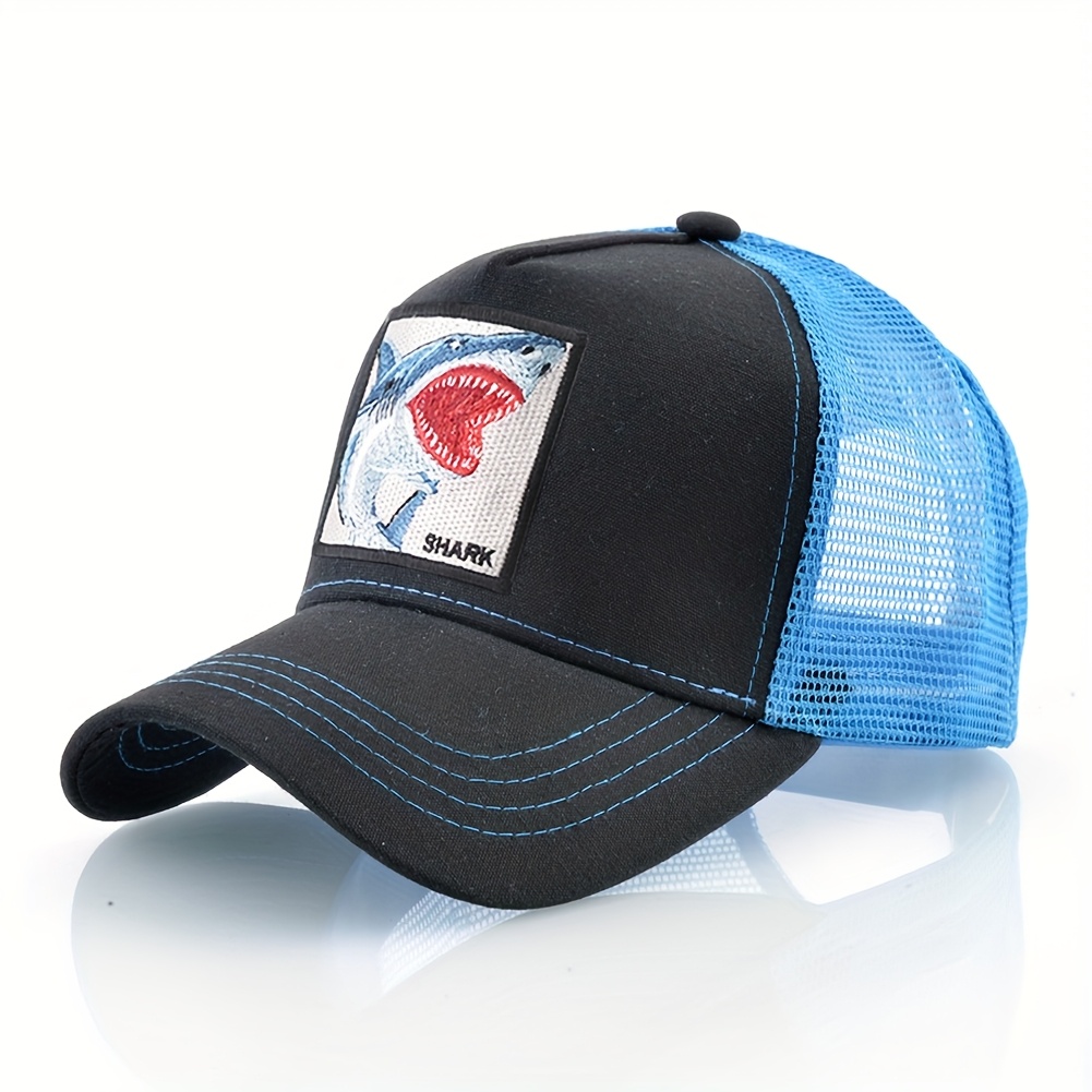 Shark Embroidered Unisex Trucker Baseball Cap product details