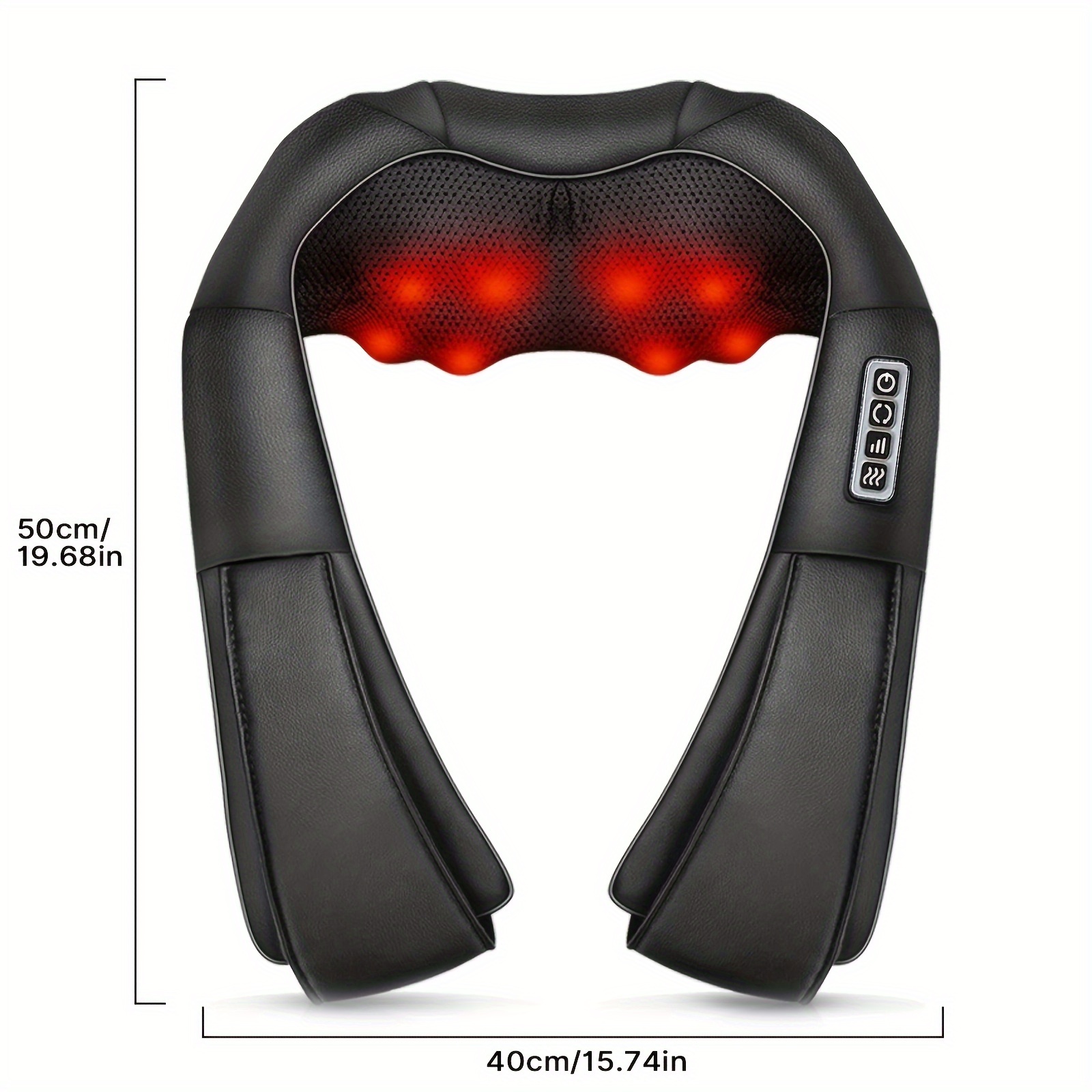Electric 4D Shiatsu Back Neck Massager With Heat Deep Kneading Pillow For Body Muscle Use At Home Office Car Best Gifts_voghion.com