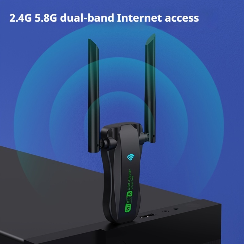 Wireless Network Card, 1300M, Dual-Band Concurrent 5.8G/2.4G, High-Speed Internet, Stable Connection, No Drivers Needed,_voghion.com